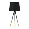 Hivvago Table Lamp With Tripod Metal Base, Black And Gold In Black