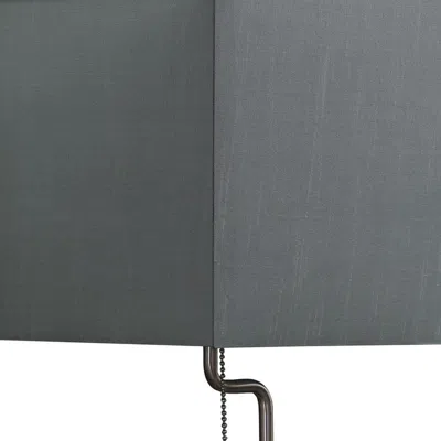Hivvago Table Lamp With Wireless Charging And Square Shade, Silver In Gray