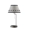 Hivvago Table Lamp With Wireless Charging And Usb Port, Silver