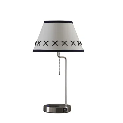 Hivvago Table Lamp With Wireless Charging And Usb Port, Silver