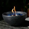 Hivvago Tabletop Fire Pit Portable And Sleek Round Black Fire Bowl