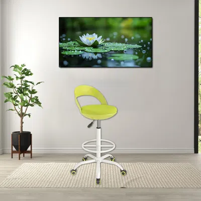Hivvago Tall Adjustable Drafting Chair With Wheels And Swivel Base In Yellow