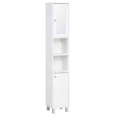 Hivvago Tall Freestanding Bathroom Storage Cabinet With Mirror