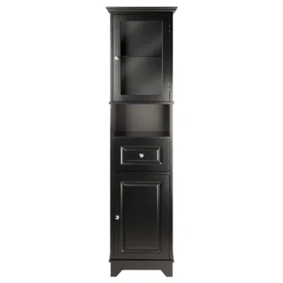 Hivvago Tall Storage Cabinet Black
