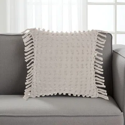 Hivvago Tassel Detailed Gray Throw Pillow