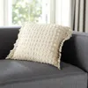 Hivvago Tassel Detailed White Throw Pillow In Neutral