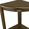 Hivvago Teak Three Tier Corner Corner Shower Shelf In Brown Finish In Brown