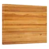 Hivvago Teak Wood Cutting Board Extra Large 24 Inch Reversible Cutting Board With Handle In White