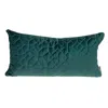 Hivvago Teal Quilted Velvet Geo Lumbar Decorative Pillow In Green