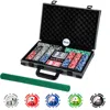 Hivvago Texas Holdem Poker Chip Set Casino Poker Chips With 400 Pieces Chips In Black