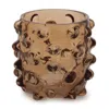 Hivvago Textured Glass Candle Holder (set Of 6) In Brown