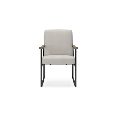 Hivvago Tey Home Office Chair, Gray Padded Seat And Back, Black Metal Frame