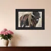 Hivvago The Boss Bison Only Black Framed Print Wall Art In Black