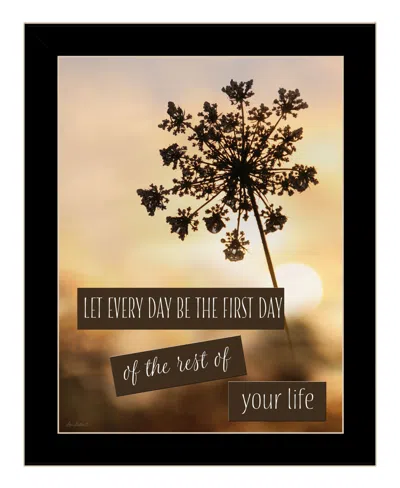 Hivvago The First Day Black Framed Print Wall Art