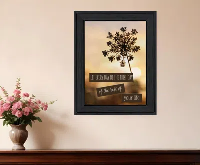 Hivvago The First Day Black Framed Print Wall Art