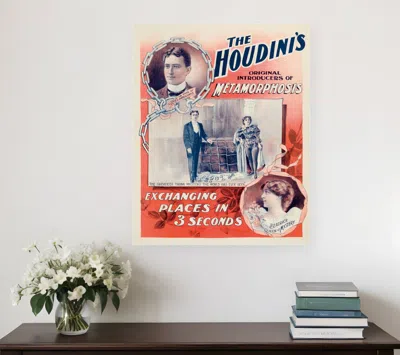 HIVVAGO THE HOUDINI'S METAMORPHOSIS VINTAGE MAGIC UNFRAMED PRINT WALL ART