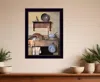 Hivvago The Kitchen Sink Black Framed Print Kitchen Wall Art In Brown