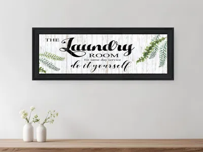 Hivvago The Laundry Room Black Framed Print Laundry Wall Art In Multi
