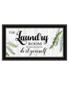 Hivvago The Laundry Room Same Day Service Black And Brown Framed Print Laundry Wall Art In Black