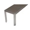 Hivvago Theo 53 Inch Outdoor Bench, Gray Aluminum Frame, Plank Style Seat Surface In Gray