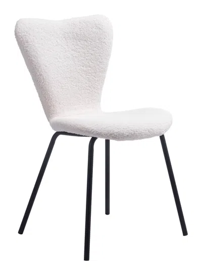 Hivvago Thibideaux Dining Chair (set Of 2) Ivory In White