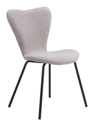 Hivvago Thibideaux Dining Chair (set Of 2) Light Gray