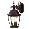 Hivvago Three Light Dark Brown Wide Hanging Lantern Wall Light In Brown