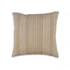 Hivvago Throw Pillow Set Of 4, 20 Inch Square, Cotton, White Stripes, Brown In Brown