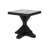 Hivvago Tira 22 Inch Outdoor Side End Table, Tile Top, Black, Light Gray Finish In Black