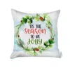 Hivvago Tis The Season Christmas Throw Pillow In White
