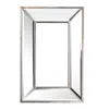 Hivvago Toby 12 X 18 Inch Wall Mount Accent Mirror, Antique Silver Wood Frame