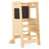 Hivvago Toddler Kitchen Step Stool With Activity Chalkboard And Adjustable Height