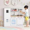 Hivvago Toddler Pretend Play Kitchen Toy With Stove For 3+ Boys And Girls-white