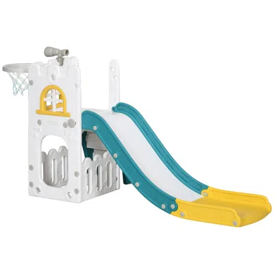 Hivvago Toddler Slide With Climber, Hoop And Telescope Playset