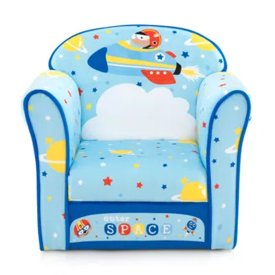 Hivvago Toddlers Sofa Chair With Velvet Fabric Cover High Density Sponge Filling In Blue