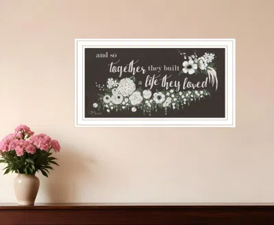 Hivvago Together They Built White Framed Print Wall Art In Black
