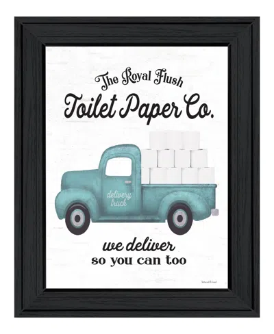 Hivvago Toilet Paper Co Black Framed Print Bathroom Wall Art In Multi