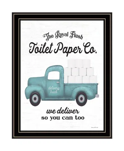 Hivvago Toilet Paper Co Black Framed Print Bathroom Wall Art