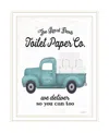 Hivvago Toilet Paper Co White Framed Print Bathroom Wall Art In White