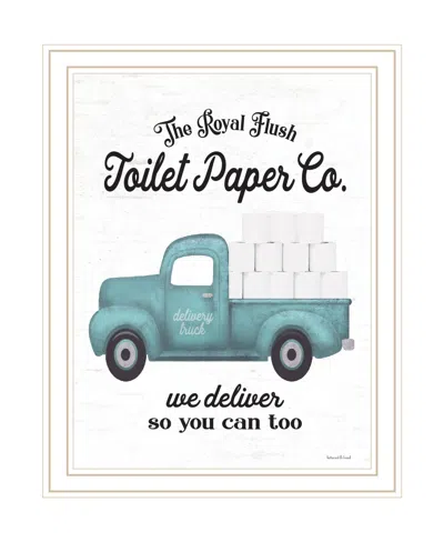 Hivvago Toilet Paper Co White Framed Print Bathroom Wall Art