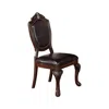 Hivvago Traditional Rubber Wood Dining Chair With Faux Leather Upholstery, Set Of 2,brown In Brown