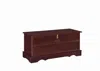 Hivvago Traditional Style Lift Top Wooden Chest With Carved Details, Dark Brown In Burgundy