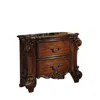 Hivvago Traditional Style Wooden Nightstand With Two Drawers, Cherry Brown In Brown