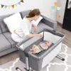 Hivvago Travel Portable Baby Bed Side Sleeper Bassinet Crib With Carrying Bag-gray