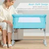 Hivvago Travel Portable Baby Bed Side Sleeper Bassinet Crib With Carrying Bag-green