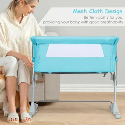 Hivvago Travel Portable Baby Bed Side Sleeper Bassinet Crib With Carrying Bag-green