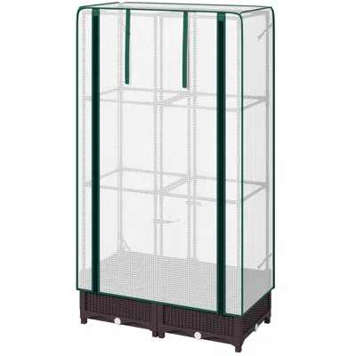 Hivvago Trellis Garden Bed With Zippered Pe Cover