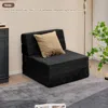 Hivvago Tri-fold Folding Sleeper Sofa Bed For Living Room Bedroom-black