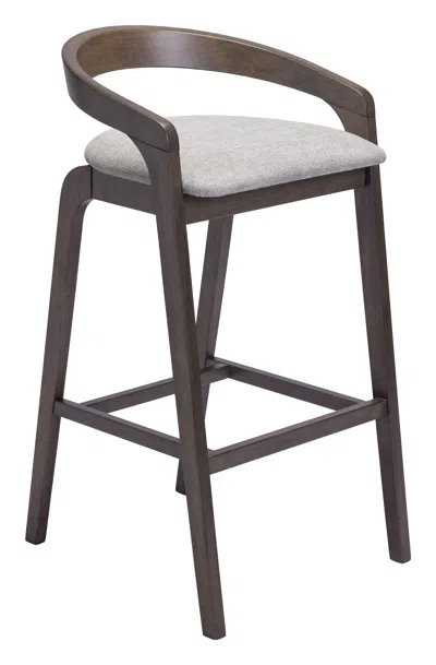 Hivvago Troy Barstool (set Of 2) Dove Gray & Espresso