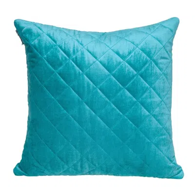 Hivvago Tufted Diamond Aqua Transitional Square Pillow